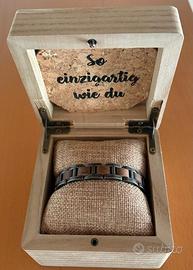 Holzkern Acoustic bracciale noce e acciaio