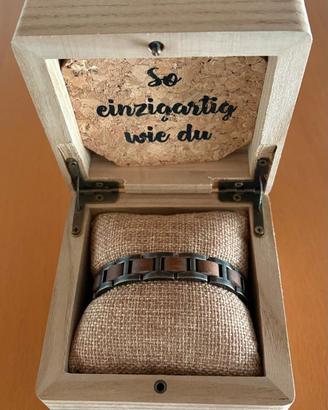 Holzkern Acoustic bracciale noce e acciaio