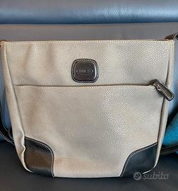 Borsa a tracolla Brics grigia e nera