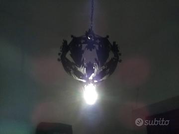 lampadario ferro battuto artigianale 