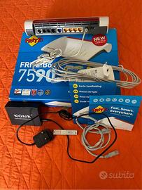 Router Fritz!box 7590 + ethernet media conv.