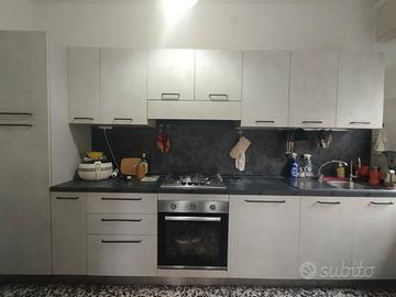 cucina lineare con tutti gli elettrodomestici tavo