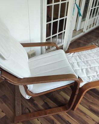 Poltrona Poang Ikea con poggiapiedi SUPEROFFERTA