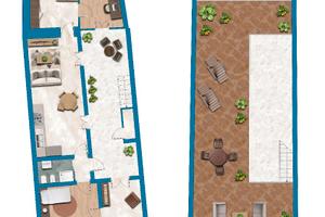 Casa singola con terrazza sovrastante