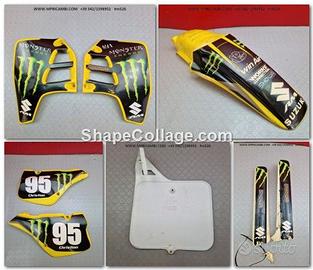 KIT PLASTICHE SUZUKI RM 250 1992 1991 RM250 1990 1
