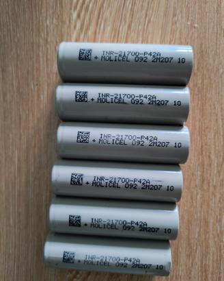  6x celle al litio Molicell P42A