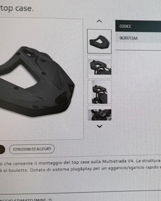 Piastra bauletto DUCATI  V4 MULTISTRADA GIVI