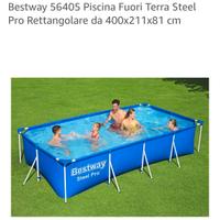 Piscina da giardino 400x211x81+ Telo copripiscina