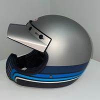 Casco BELL Moto3 Stripes Argento/Nero/Blu