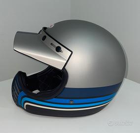 Casco BELL Moto3 Stripes Argento/Nero/Blu