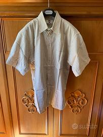 Camicia Eton Blues a quadri maniche corte