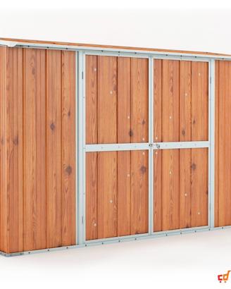 Casetta in lamiera esterno 307x100 fin legno