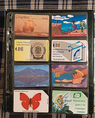 Collezione 8 carte telefoniche straniere rare 