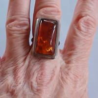 Anello argento e Ambra