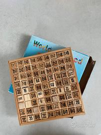 Gioco  in legno tabelline