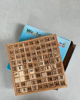 Gioco  in legno tabelline