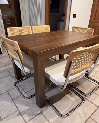 Tavolo Allungabile, 120(200)x80 cm Noce canaletto