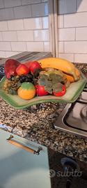 Piatto in vetro con frutta del 1950