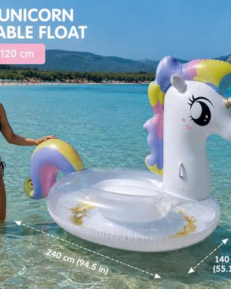 Unicorno Gonfiabile Gigante Mare Piscina Isola 