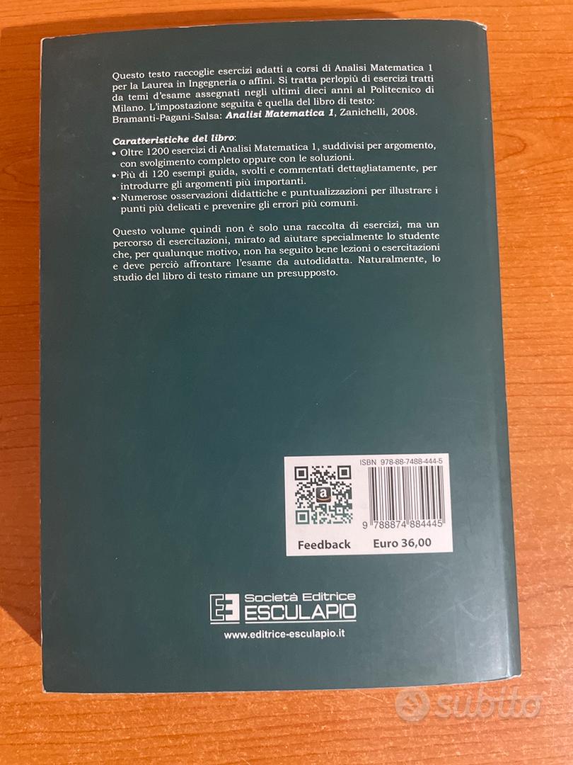 Libro analisi 1 esercitazioni Marco Bramanti - Libri e Riviste In vendita a  Foggia