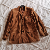 Giacca pelle scamosciata