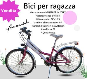 bicicletta per ragazza marca Auroracicli 