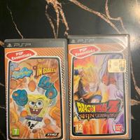 2 Giochi per PSP DragonBall e Spongebob 