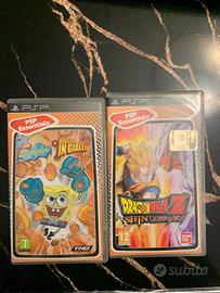 2 Giochi per PSP DragonBall e Spongebob 