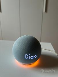 Echo Dot 5 Con Orologio Azzurro