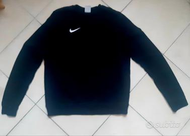  felpa di cotone Nike bambino, nera, tg XL 