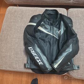 giacca pelle moto dainese veloster tg 50 perfetta 