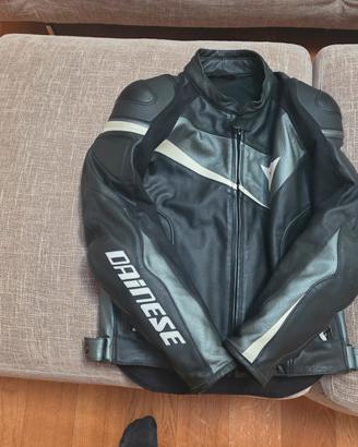 giacca pelle moto dainese veloster tg 50 perfetta 