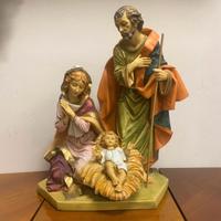 Sacra Famiglia in resina Fontanini, alta 65 cm