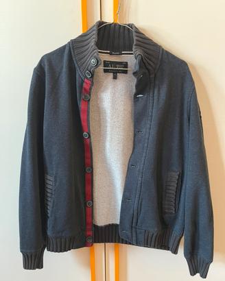 Cardigan con colletto armani