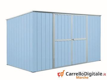 Casetta giardino in Acciaio 345x186cm azzurro