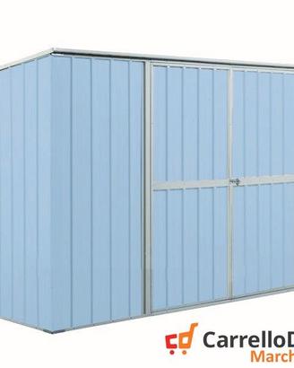 Casetta giardino in Acciaio 345x186cm azzurro