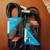 set cavi xlr proel 5mt, nuovi