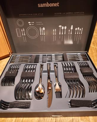 SAMBONET SINTESI SERVIZIO DI POSATE INOX 42 PZ