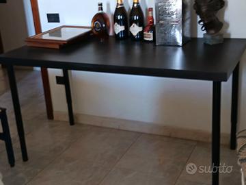 Tavolo in legno nero nuovo anche uso scrivania mol