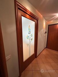 Porta scorrevole in vetro opaco 100x210