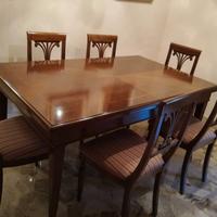 Tavolo legno 6 sedie Bruno Piombini