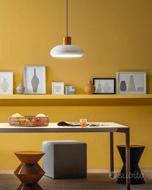 Lampada a sospensione Trepiù Stilnovo bianco