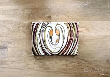 Tela dipinta a mano. Opera d'arte unica firmata. L