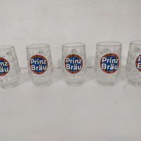 Lotto di 5 boccali anni '70-'80 birra Prinz Brau