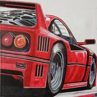 Quadro Ferrari F40 - Acrilico su Tela