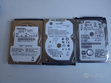 3 X Hard disk 2,5" pollici funzionanti 160Gb + 160