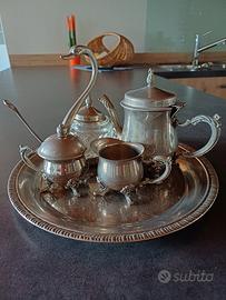 Set da tè vintage placcato argento 