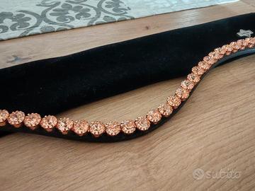 Frontalino LeMieux gold rose con Swarosky nuovo