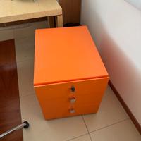 Cassettiera ufficio 3 cassetti con serratura