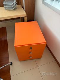 Cassettiera ufficio 3 cassetti con serratura